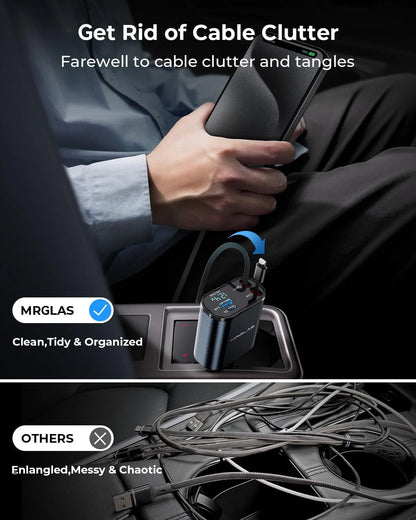 Compro 4-In-1 Retractable Car Charger