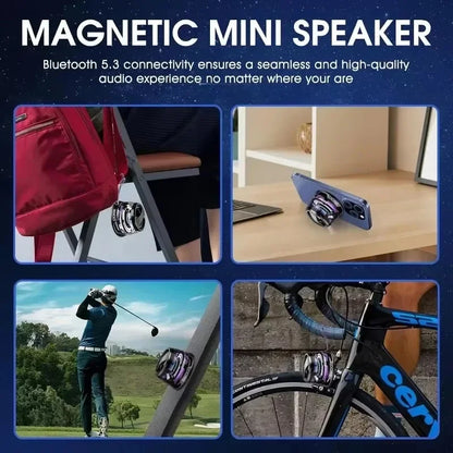 Imported Mini Magnetic Bluetooth Speaker Portable Wireless Stereo with Deep Bass